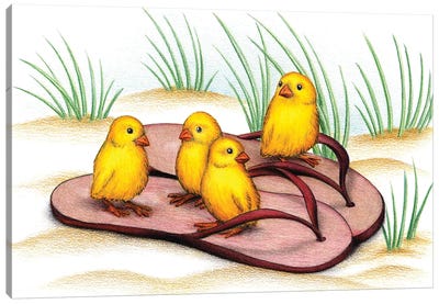 Chicks In Thongs Canvas Art Print