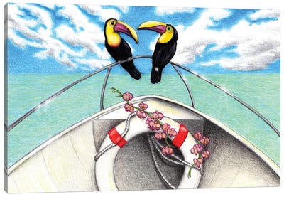 Cruising Together Canvas Art Print - Pelican Art