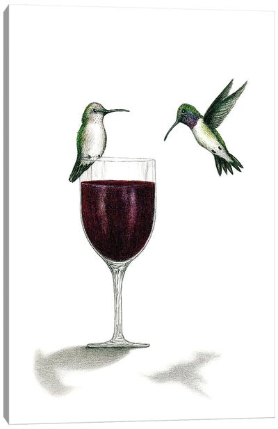 Hummers Nectar Canvas Art Print - Hummingbird Art