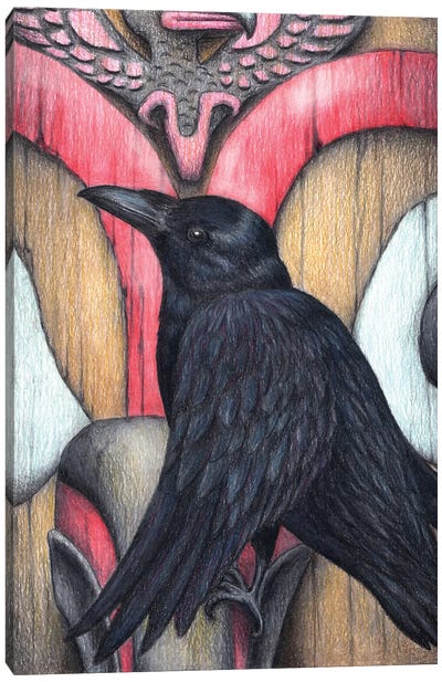 Keepers Of Secrets Canvas Art Print - Crow Art