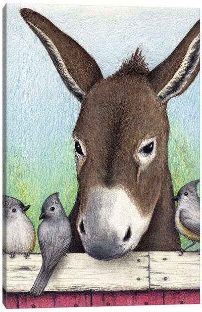T & A Canvas Art Print - Donkey Art