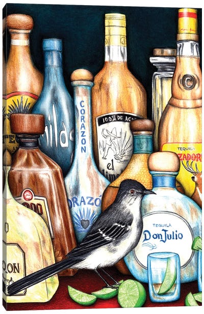 Tequila Mockingbird Canvas Art Print - Tequila Art