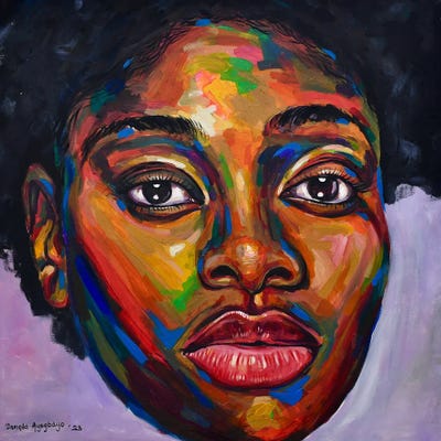 Looking Beyond V by Damola Ayegbayo art print