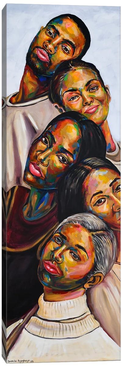 Strength In Diversity V Canvas Art Print - Damola Ayegbayo