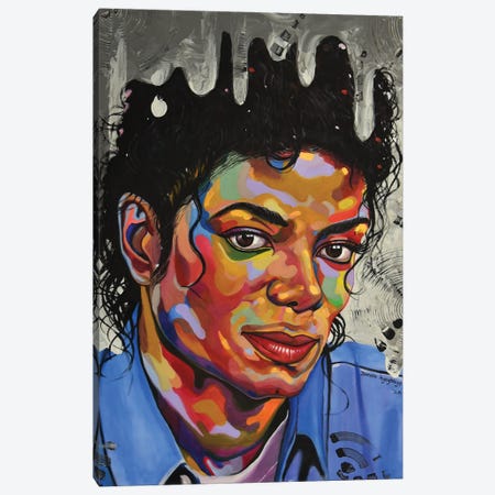 Michael Jackson Canvas Print #DML13} by Damola Ayegbayo Art Print