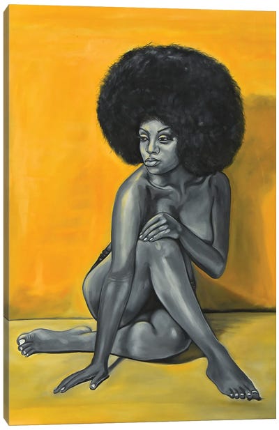 Black Essence Canvas Art Print - Female Nude Art