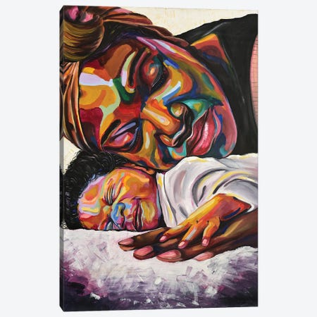 Maternal Bond Canvas Print #DML2} by Damola Ayegbayo Canvas Art Print