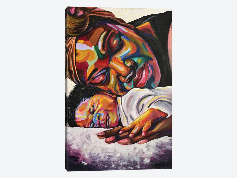 Maternal Bond by Damola Ayegbayo 1-piece Canvas Art
