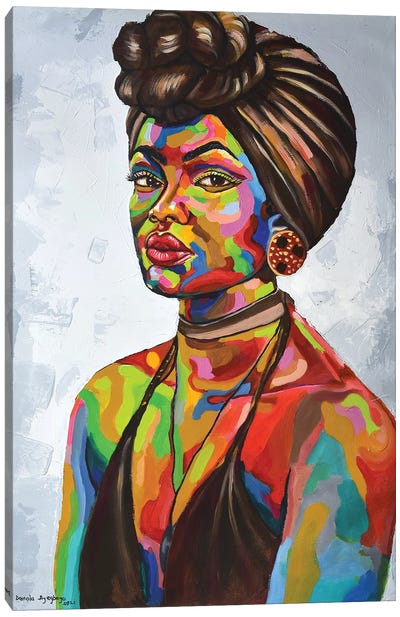African Girl Canvas Art Print - Damola Ayegbayo