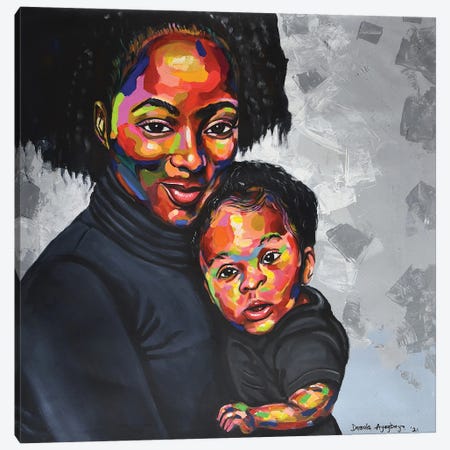 Maternal Bond II Canvas Print #DML42} by Damola Ayegbayo Canvas Artwork