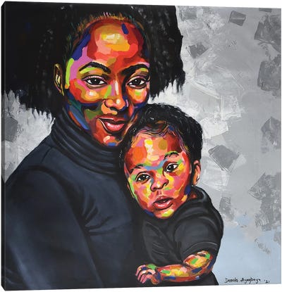 Maternal Bond II Canvas Art Print - Damola Ayegbayo