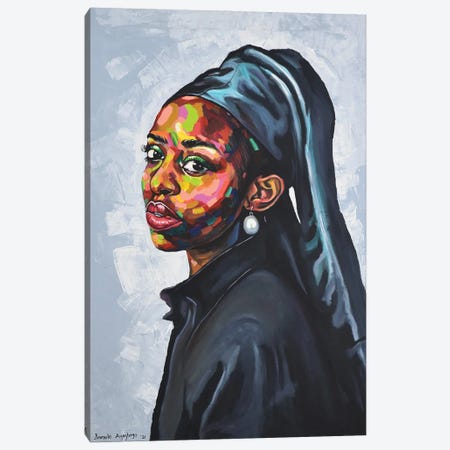 The Girl With A Pearl Earing Canvas Print #DML46} by Damola Ayegbayo Canvas Print