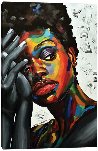 Free But Hungry II Canvas Art Print - Contemporary Portraiture by Black Artists