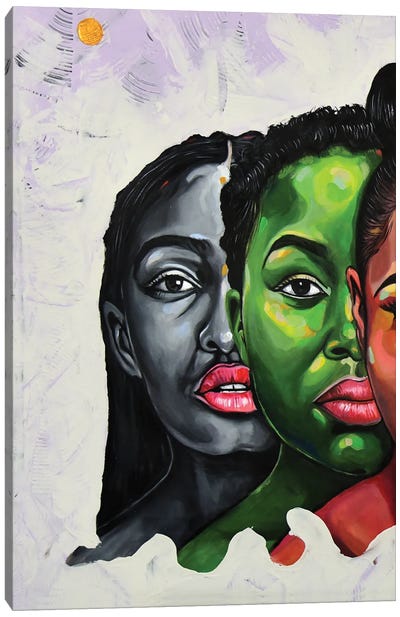 Strength In Diversity III Canvas Art Print - Damola Ayegbayo