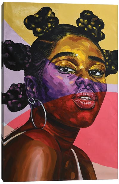 The Other Side IV Canvas Art Print - Contemporary Portraiture by Black Artists