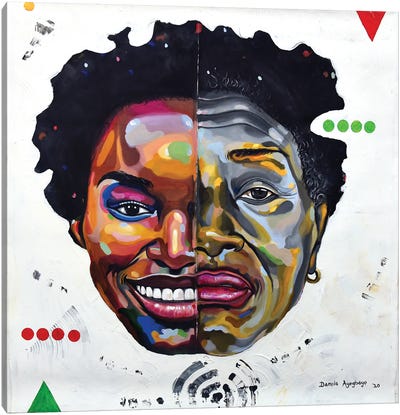 What Goes Around Canvas Art Print - Damola Ayegbayo