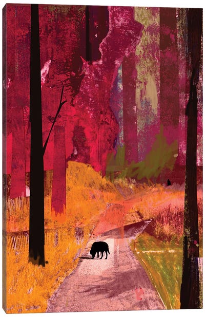 Black Dog, 2013 Canvas Art Print - Red Art