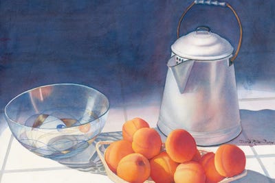 Eat A Peach by Diana Miller-Pierce framed canvas print