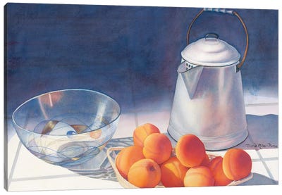 Eat A Peach Canvas Art Print - Tea Art
