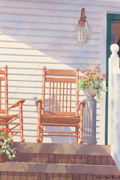 A Simpler Time-Front Porch by Diana Miller-Pierce canvas print