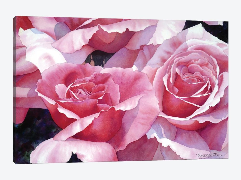 For The Love Of Roses by Diana Miller-Pierce 1-piece Canvas Wall Art