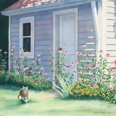 On The Prowl-Cat by Diana Miller-Pierce art print