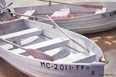 After The Catch Is In-Boats by Diana Miller-Pierce framed canvas print