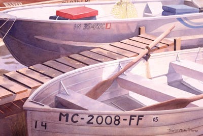 Ready And Waiting-Boat by Diana Miller-Pierce framed canvas print