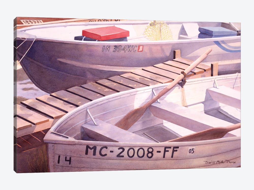 Ready And Waiting-Boat by Diana Miller-Pierce 1-piece Canvas Artwork