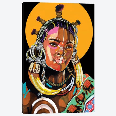 Queen is Black Canvas Print #DMQ104} by Domonique Brown Canvas Artwork