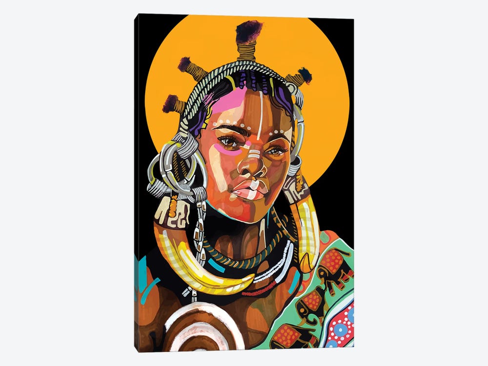 Queen is Black by Domonique Brown 1-piece Canvas Art Print