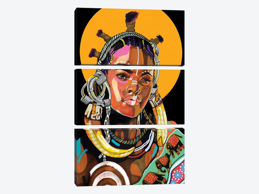 Queen is Black by Domonique Brown 3-piece Art Print