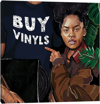 Buy Vinyls Canvas Art Print - Domonique Brown