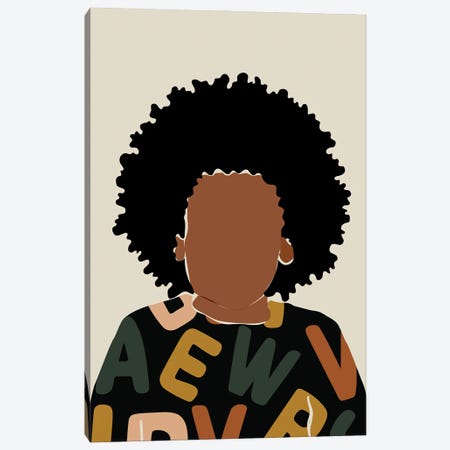 Baby Fro Canvas Print #DMQ112} by Domonique Brown Canvas Art