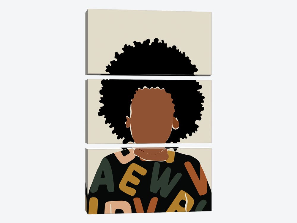 Baby Fro by Domonique Brown 3-piece Canvas Wall Art