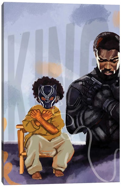 Black Panther Canvas Art Print - Fictional Character Art