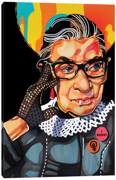 Ruth Bader Ginsburg Canvas Art Print - Art Gifts for Her