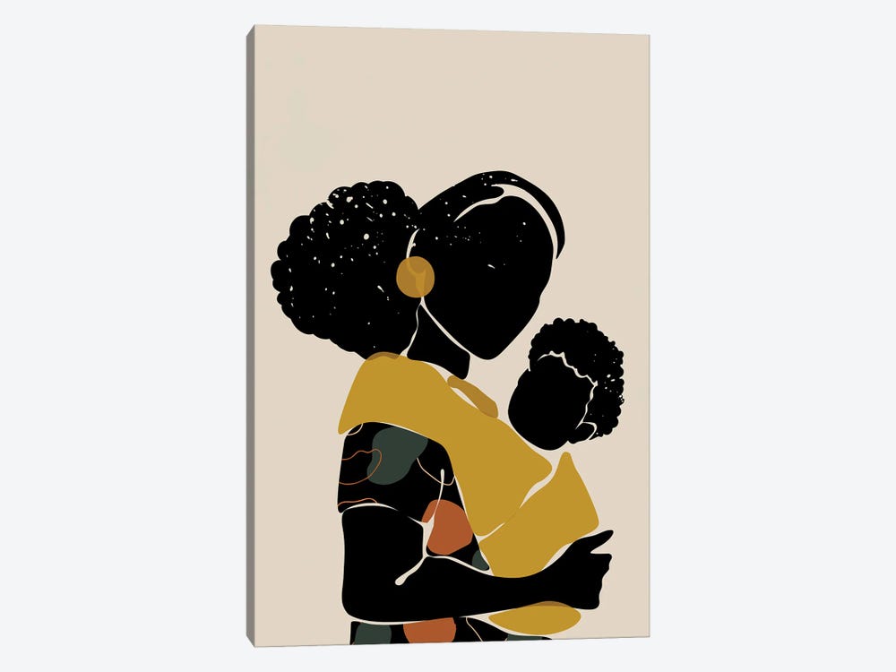 Black Hair No. 15 by Domonique Brown 1-piece Canvas Print