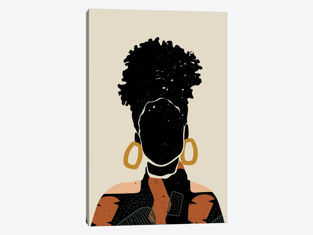 Black Hair No. 14 by Domonique Brown 1-piece Canvas Artwork