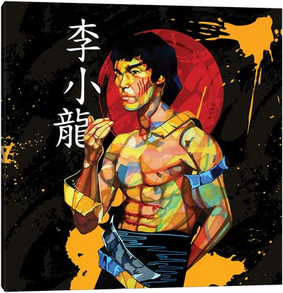 Karate Kid Canvas Art Print - Bruce Lee