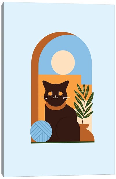 Teracotta Cat Canvas Art Print - Domonique Brown
