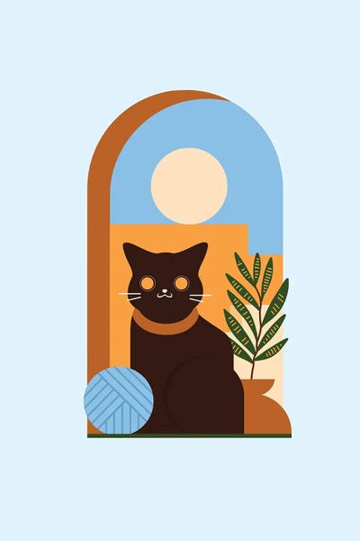 Domonique Brown: Teracotta Cat by Domonique Brown