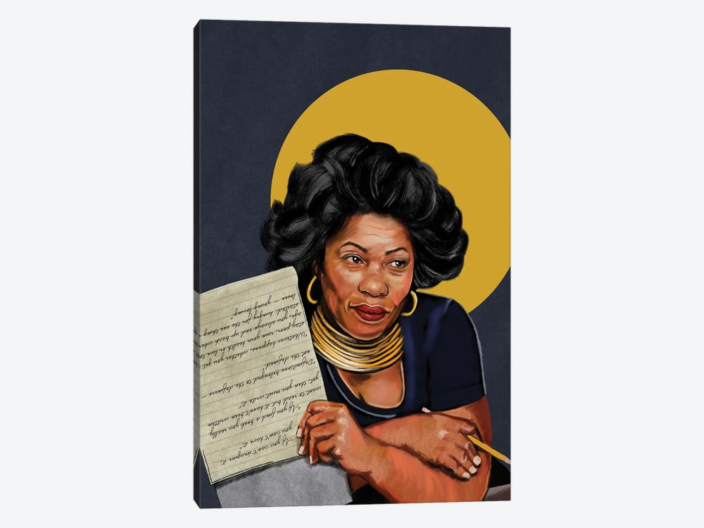 Toni Morrison by Domonique Brown 1-piece Canvas Wall Art