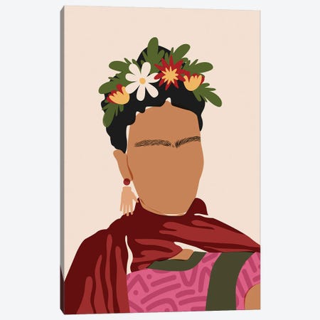 Frida Kahlo Canvas Print #DMQ147} by Domonique Brown Canvas Artwork