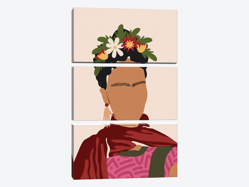 Frida Kahlo by Domonique Brown 3-piece Canvas Artwork