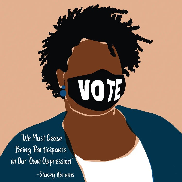 Stacey Abrams by Domonique Brown wall art