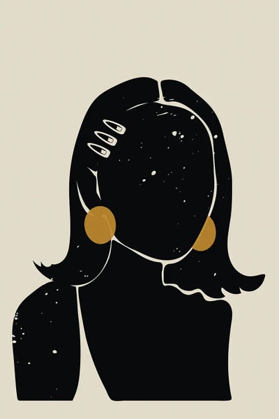 Black Hair No. 16 by Domonique Brown multi panel art