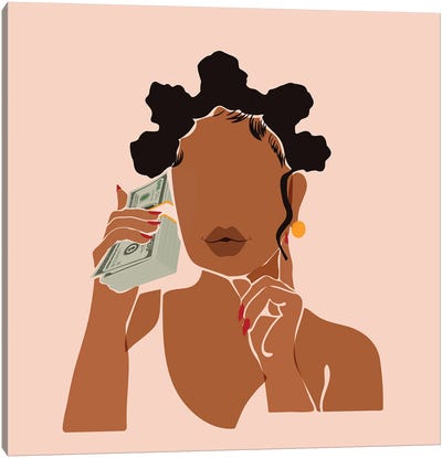Mo' Money, No Problems Canvas Art Print - Domonique Brown
