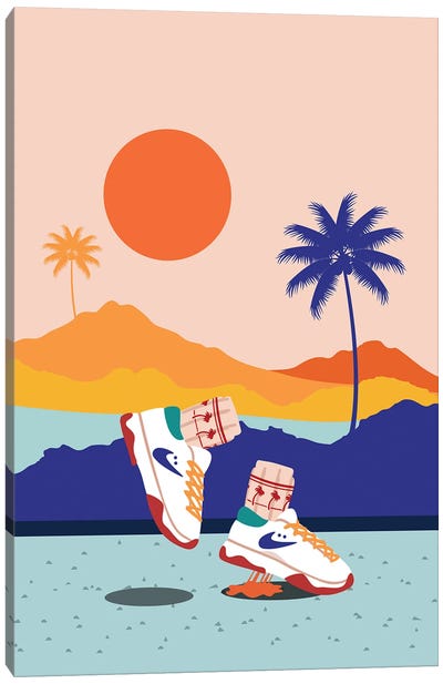 California Bounce Canvas Art Print - Sneaker Art
