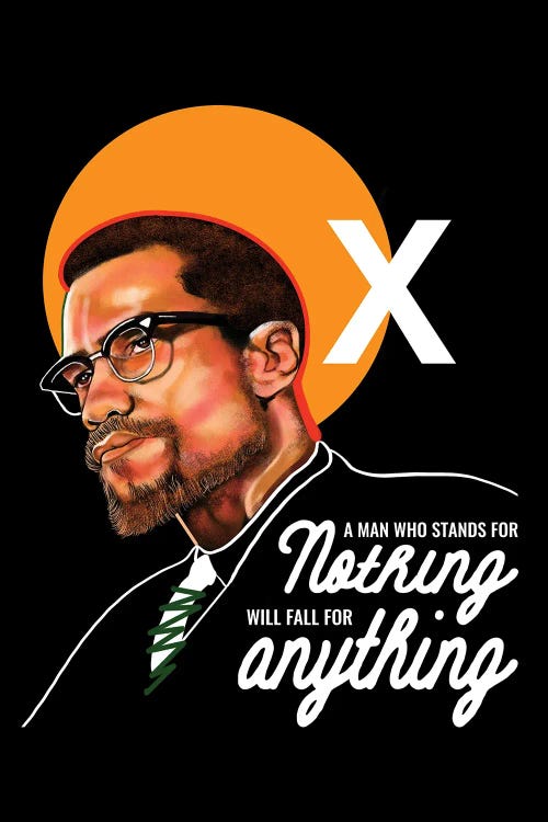 Malcolm X by Domonique Brown wall art